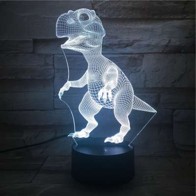 dinosaur 3d lamp black base 3d illusion lamp for dropshipping