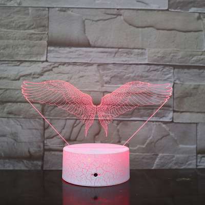 LED Night light 3D Lamp   2 Kiss Bird  home decor Creative Desk Table Lava Lampara RGB 7 Color Change Boy USB Base led lamp