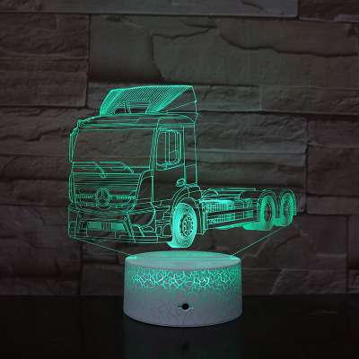 Hot sales LED Light Night Table 3d Illusion Lamp Truck Car