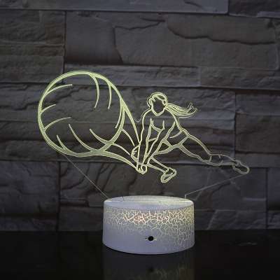 3D Illusion Night Light Shape LED Desk Table Lamp 7 Color Lamp Art Sculpture Lights