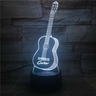 guitar led night light black base 3d illusion lamp for ebay amazon