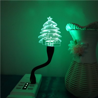 small led acrylic usb lamp christmas tree  usb light mini 3d usb led lamp for christmas baby room