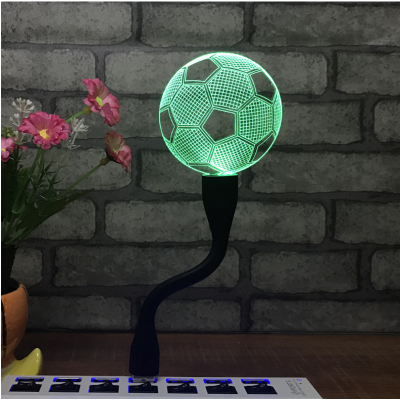 Home Decoration and Hotel Usage 3D Visual Football USB Lamp Night Light