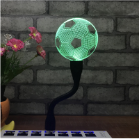 Home Decoration and Hotel Usage 3D Visual Football USB Lamp Night Light