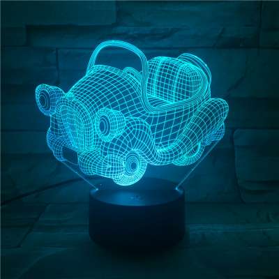 cute truck 3d light black base 3d illusion lamp dropshipping