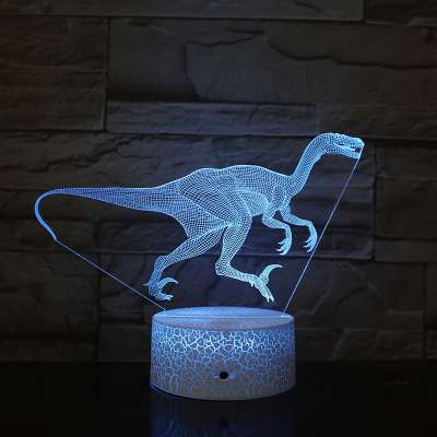 Night light 3d Dinosaur 3d Lamp Optical Illusion Kids Night Light Animals 7 Colors Change LED Touch Table Desk Lamps