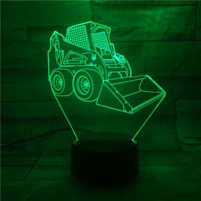 truck design led night light black base 3d illusion lamp dropshipping