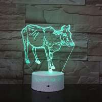 Custom creative acryl 3d table light night hologram optical illusion LAMP